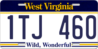 WV license plate 1TJ460