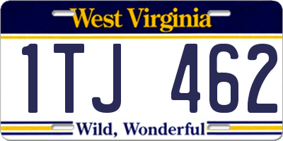 WV license plate 1TJ462
