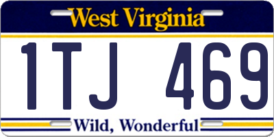 WV license plate 1TJ469