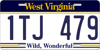 WV license plate 1TJ479