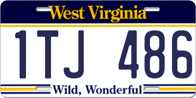 WV license plate 1TJ486