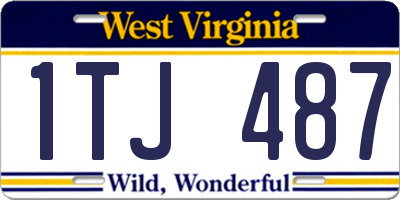 WV license plate 1TJ487