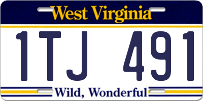 WV license plate 1TJ491