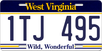 WV license plate 1TJ495