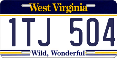 WV license plate 1TJ504