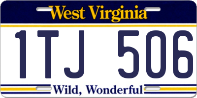 WV license plate 1TJ506