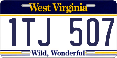 WV license plate 1TJ507