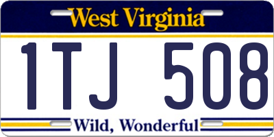 WV license plate 1TJ508
