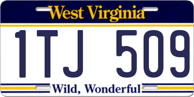 WV license plate 1TJ509