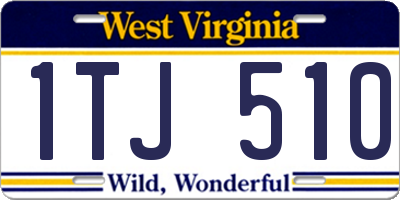 WV license plate 1TJ510
