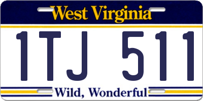 WV license plate 1TJ511