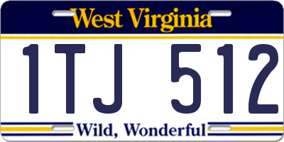 WV license plate 1TJ512