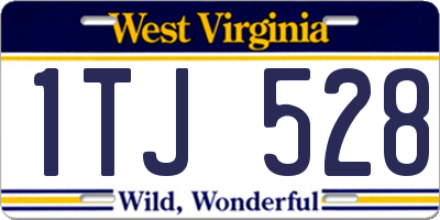 WV license plate 1TJ528