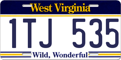 WV license plate 1TJ535