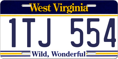 WV license plate 1TJ554