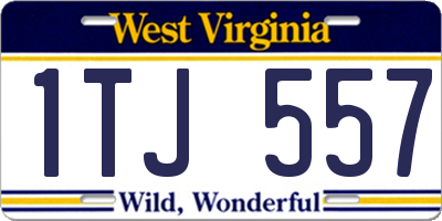 WV license plate 1TJ557