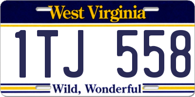 WV license plate 1TJ558