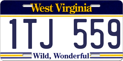 WV license plate 1TJ559