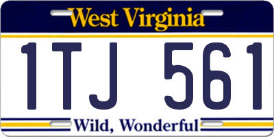 WV license plate 1TJ561