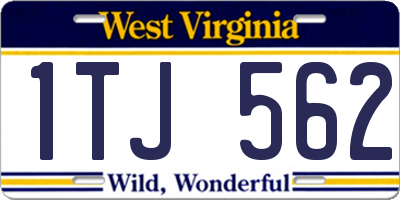 WV license plate 1TJ562