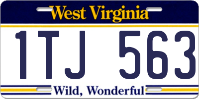 WV license plate 1TJ563