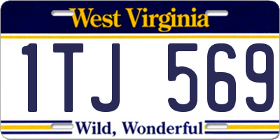WV license plate 1TJ569