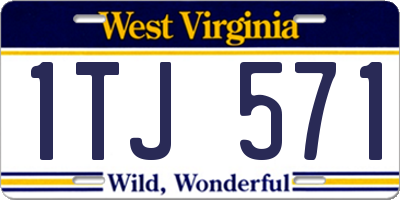 WV license plate 1TJ571