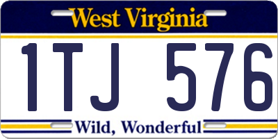 WV license plate 1TJ576