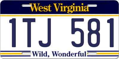 WV license plate 1TJ581
