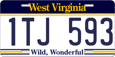 WV license plate 1TJ593