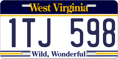 WV license plate 1TJ598