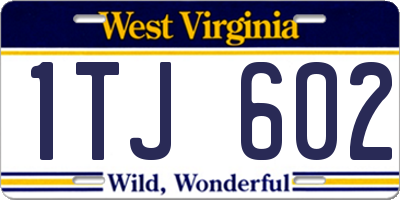 WV license plate 1TJ602