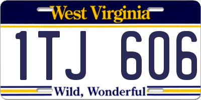 WV license plate 1TJ606