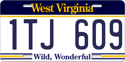 WV license plate 1TJ609