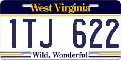 WV license plate 1TJ622