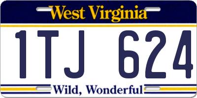 WV license plate 1TJ624