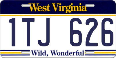 WV license plate 1TJ626