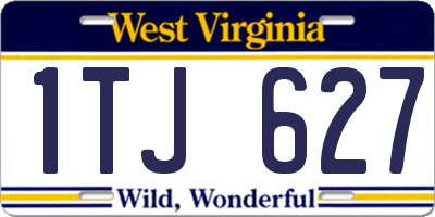WV license plate 1TJ627