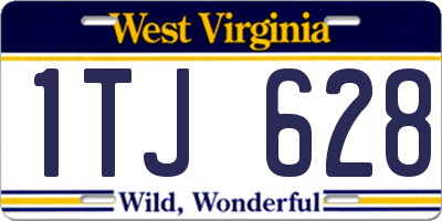WV license plate 1TJ628