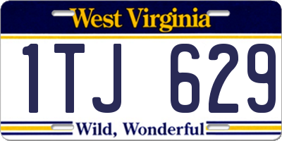 WV license plate 1TJ629