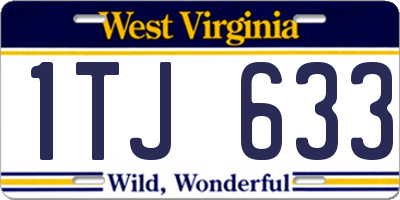 WV license plate 1TJ633