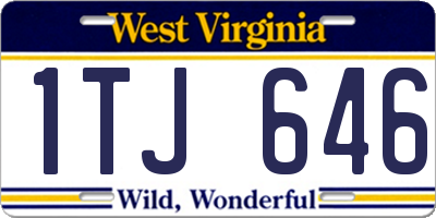 WV license plate 1TJ646