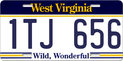WV license plate 1TJ656