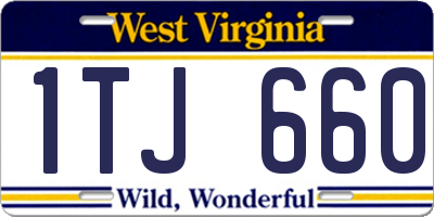 WV license plate 1TJ660