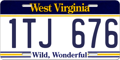 WV license plate 1TJ676