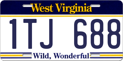 WV license plate 1TJ688