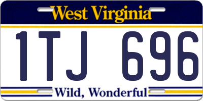 WV license plate 1TJ696