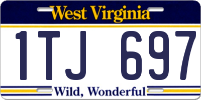 WV license plate 1TJ697