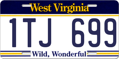 WV license plate 1TJ699