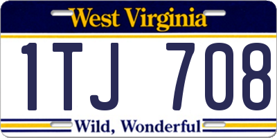 WV license plate 1TJ708